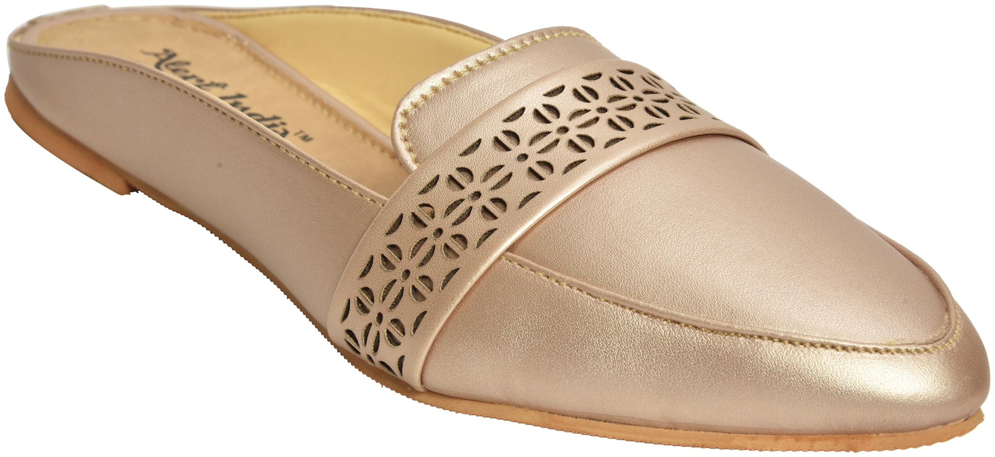 

Alert India Footwear Women Gold Mules