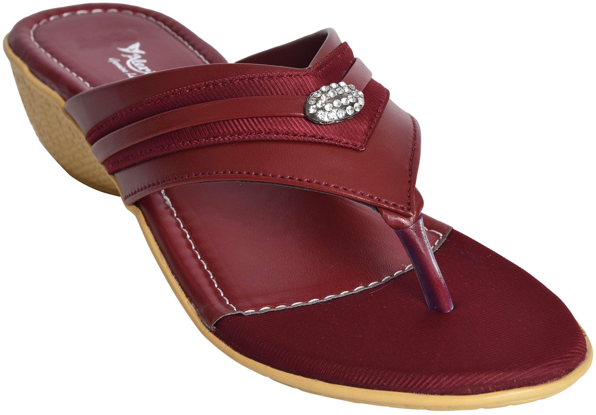 

Alert India Footwear Women Maroon T-Strap Flats
