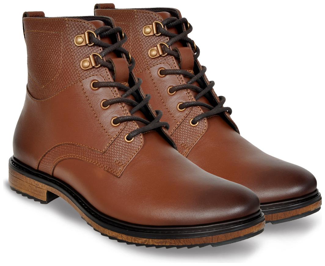 

Allen Cooper Men s Genuine Leather Brown Classic Boots