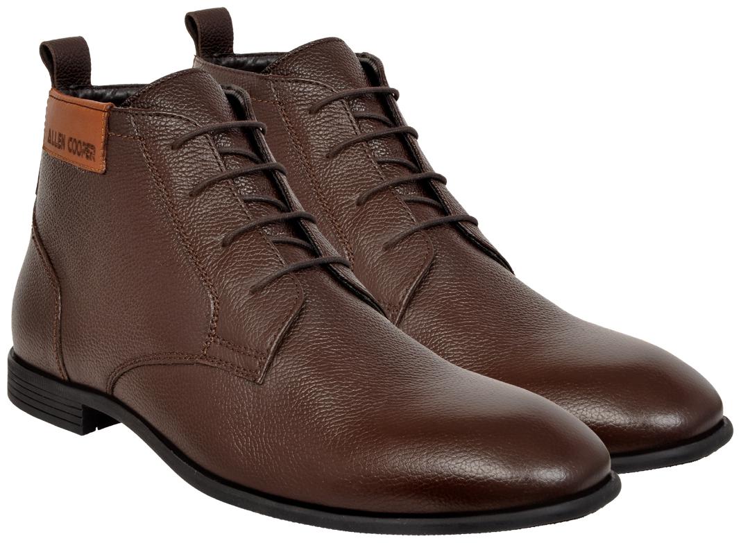

Allen Cooper Men s Leather Brown Stylish Boots