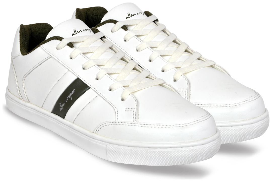 

Allen Cooper Men s Latest White Sneakers