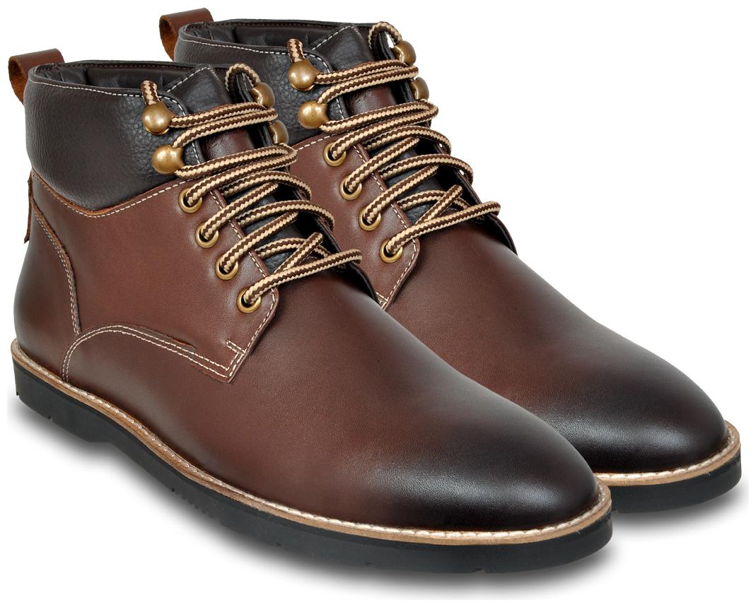 

Allen Cooper Men s Brown Leather Outdoor Boots