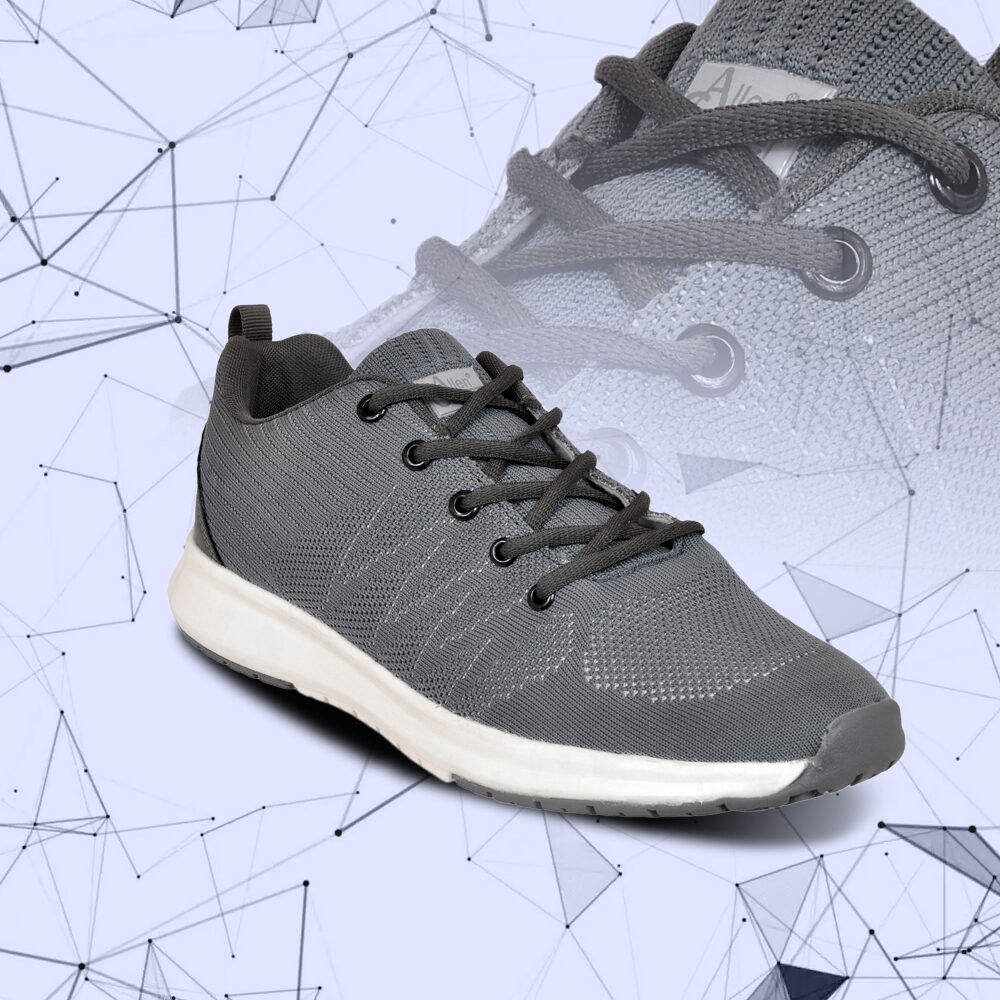

Allen Cooper Men Breathable Athletic Running Shoes Running Shoes ( Grey )