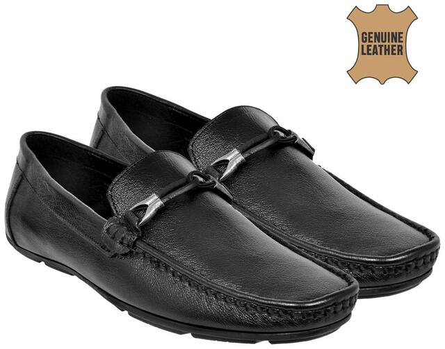 Allen Cooper Loafers For Men ( Black )