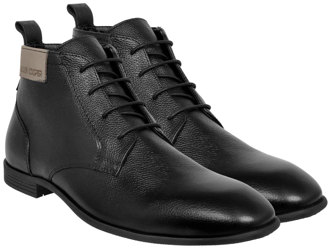 

Allen Cooper Men s Leather Black Stylish Boots