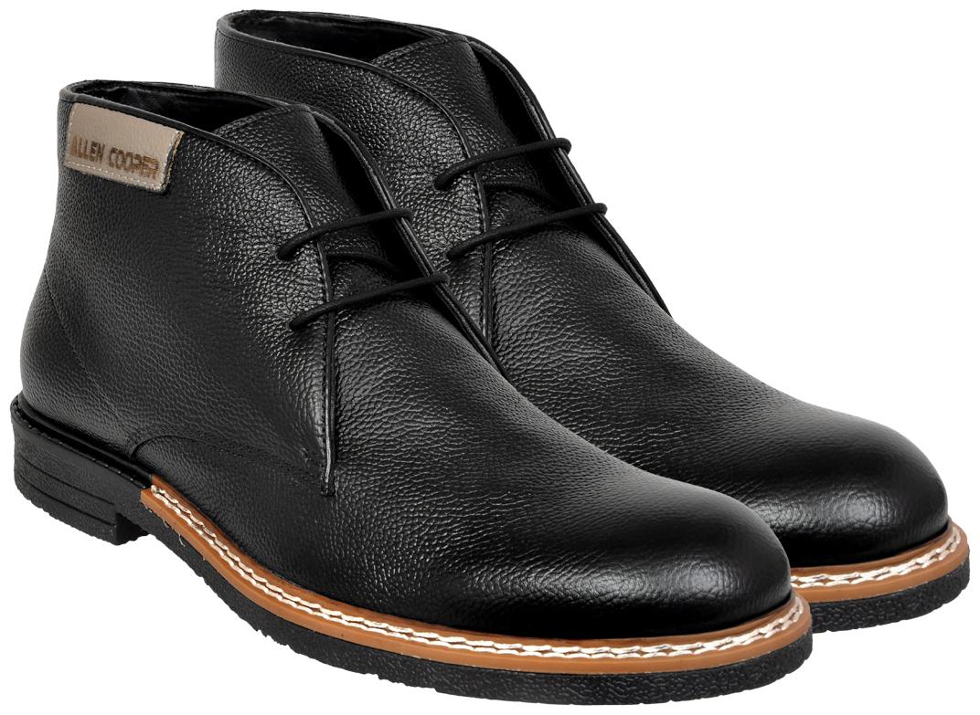 

Allen Cooper Men s Leather Black Formal Boots