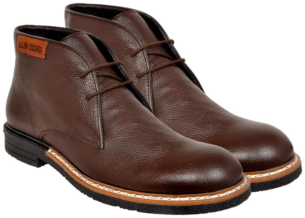 

Allen Cooper Men s Leather Brown Formal Boots