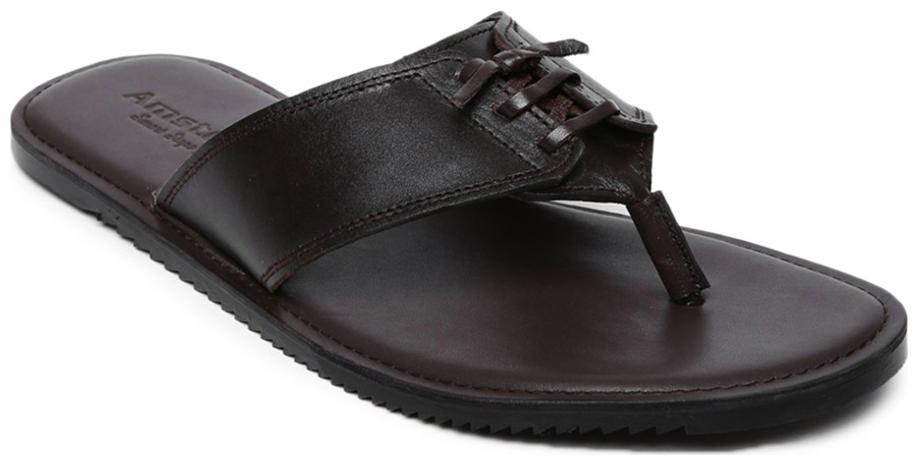 

Amster Mens Brown Geniune Leather Comfort Slippers