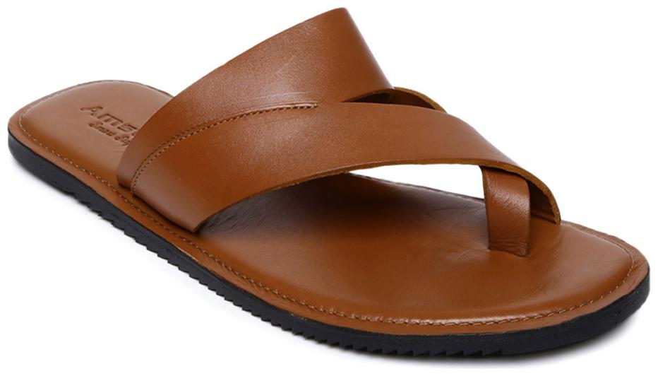 

Amster Mens Tan Geniune Leather Comfort Slippers