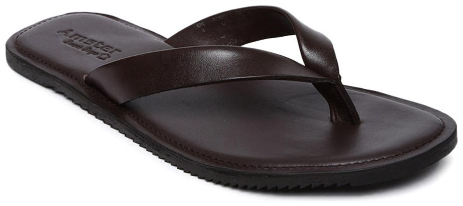 

Amster Mens Brown Geniune Leather Comfort Slippers