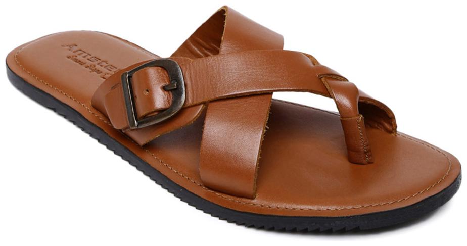 

Amster Mens Tan Geniune Leather Comfort Slippers