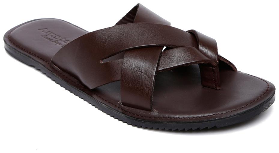 

Amster Mens Brown Geniune Leather Comfort Slippers