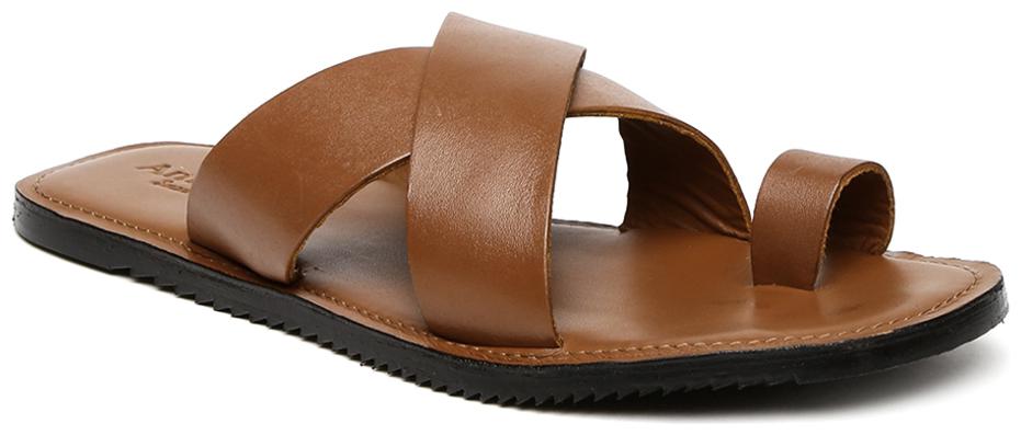 

Amster Mens Tan Geniune Leather Comfort Slippers