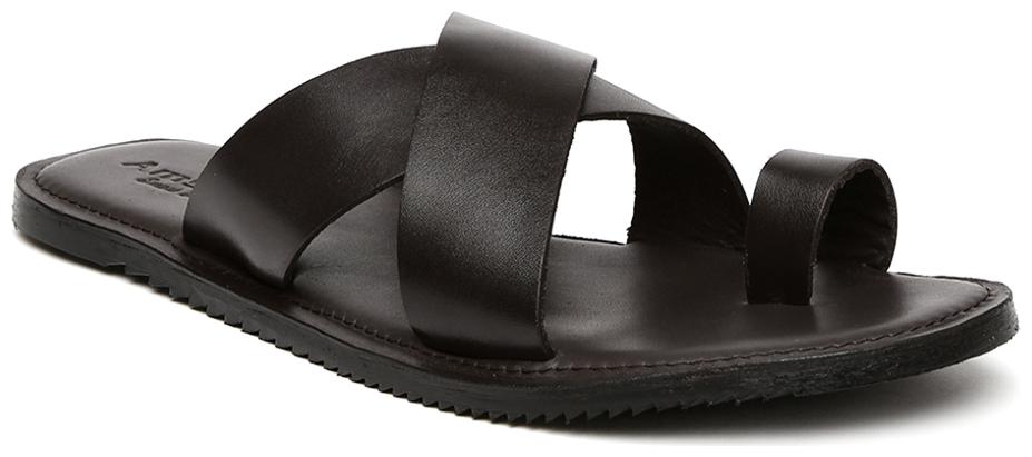 

Amster Mens Brown Geniune Leather Comfort Slippers