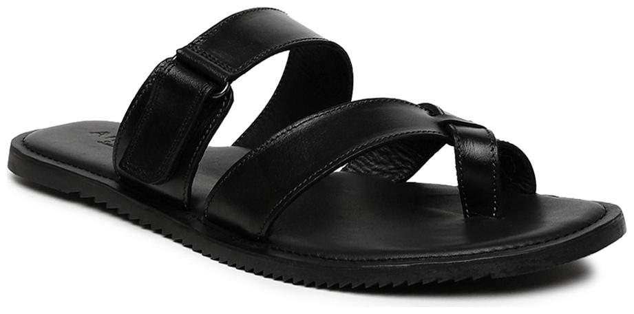 

Amster Mens Black Geniune Leather Comfort Slippers