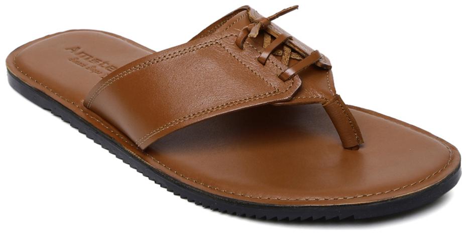 

Amster Mens Tan Geniune Leather Comfort Slippers