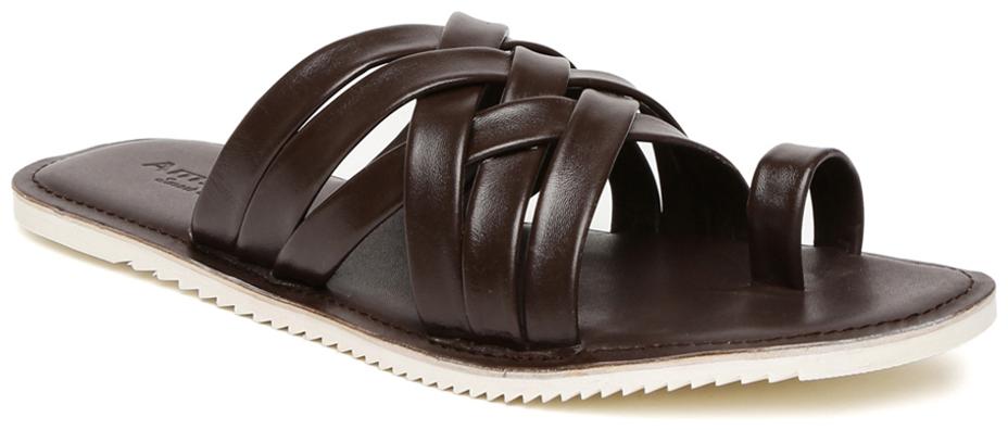 

Amster Mens Brown Geniune Leather Comfort Slippers