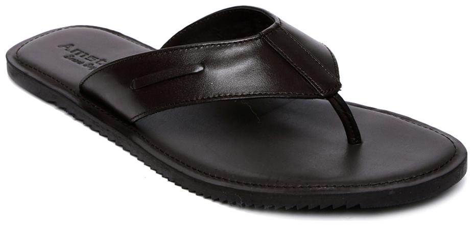 

Amster Mens Brown Geniune Leather Comfort Slippers