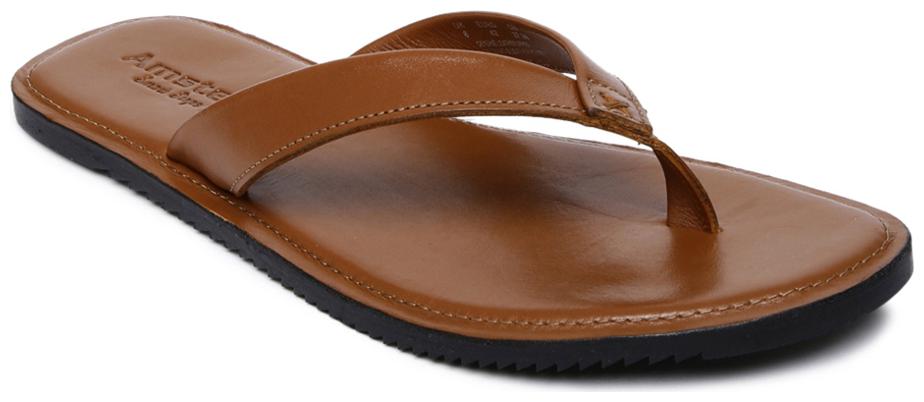 

Amster Mens Tan Geniune Leather Comfort Slippers