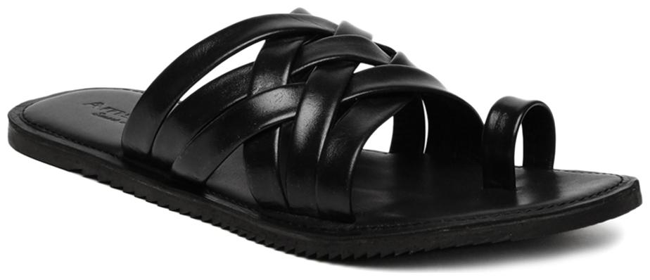 

Amster Mens Black Geniune Leather Comfort Slippers
