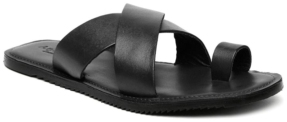 

Amster Mens Black Geniune Leather Comfort Slippers