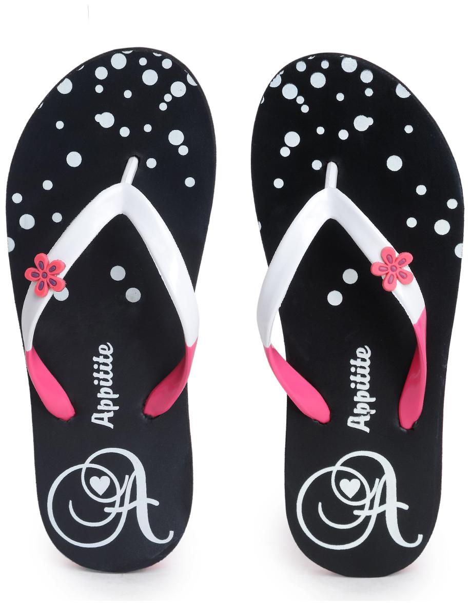 

Appitite Black Slippers For Women
