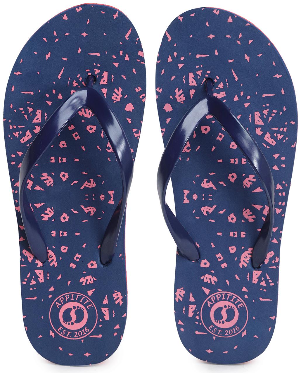 

Appitite Navy Blue Slippers For Women