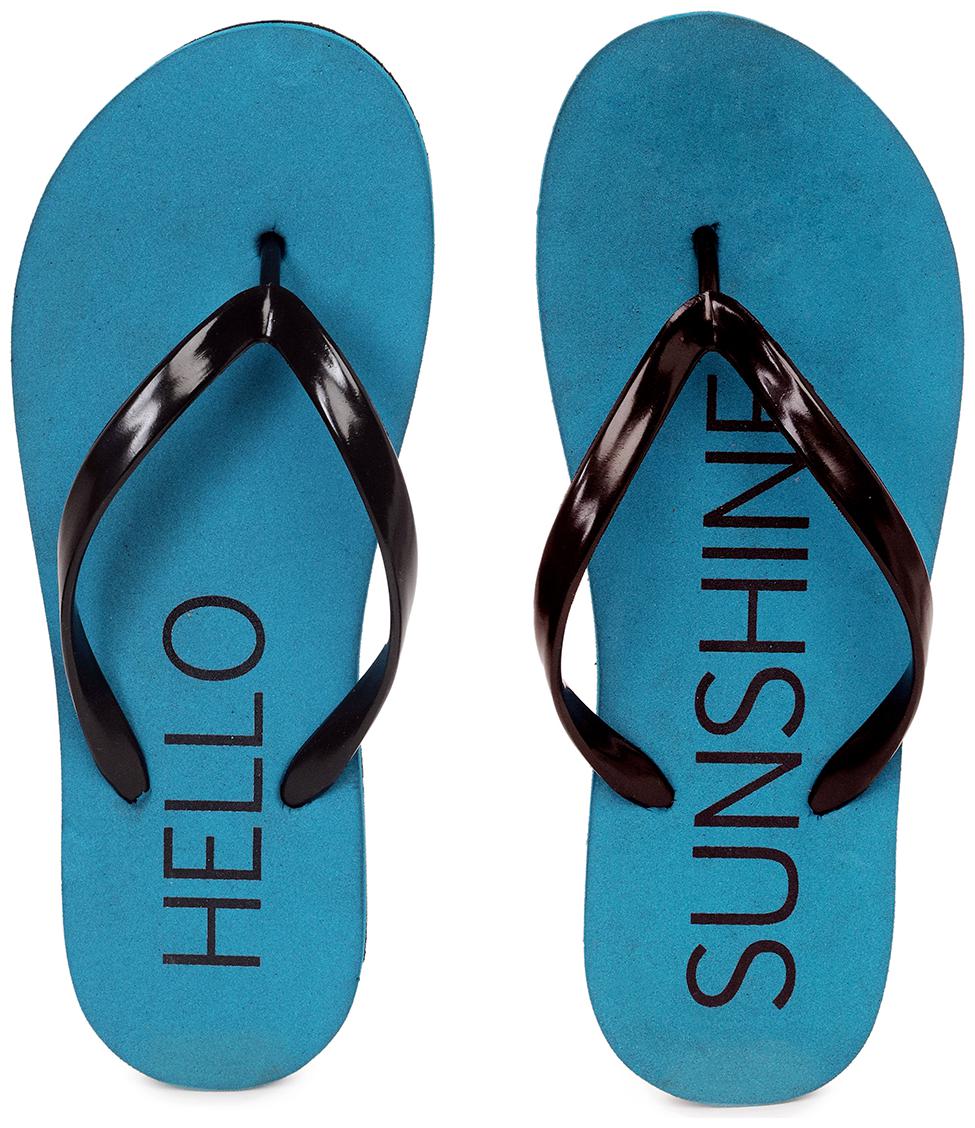 

Appitite Red Print Royal blue color Flip-Flop housing slipper for women