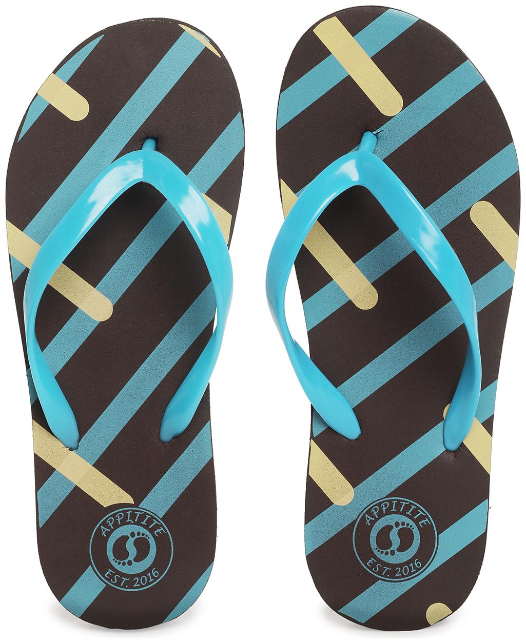 

Appitite Women Rubber Printed Slippers Brown