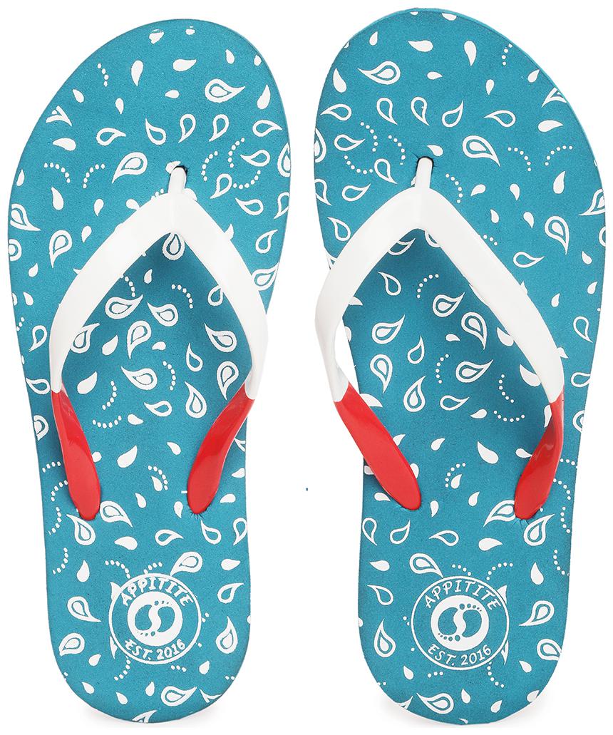 

Appitite Women Rubber Printed Slippers Blue