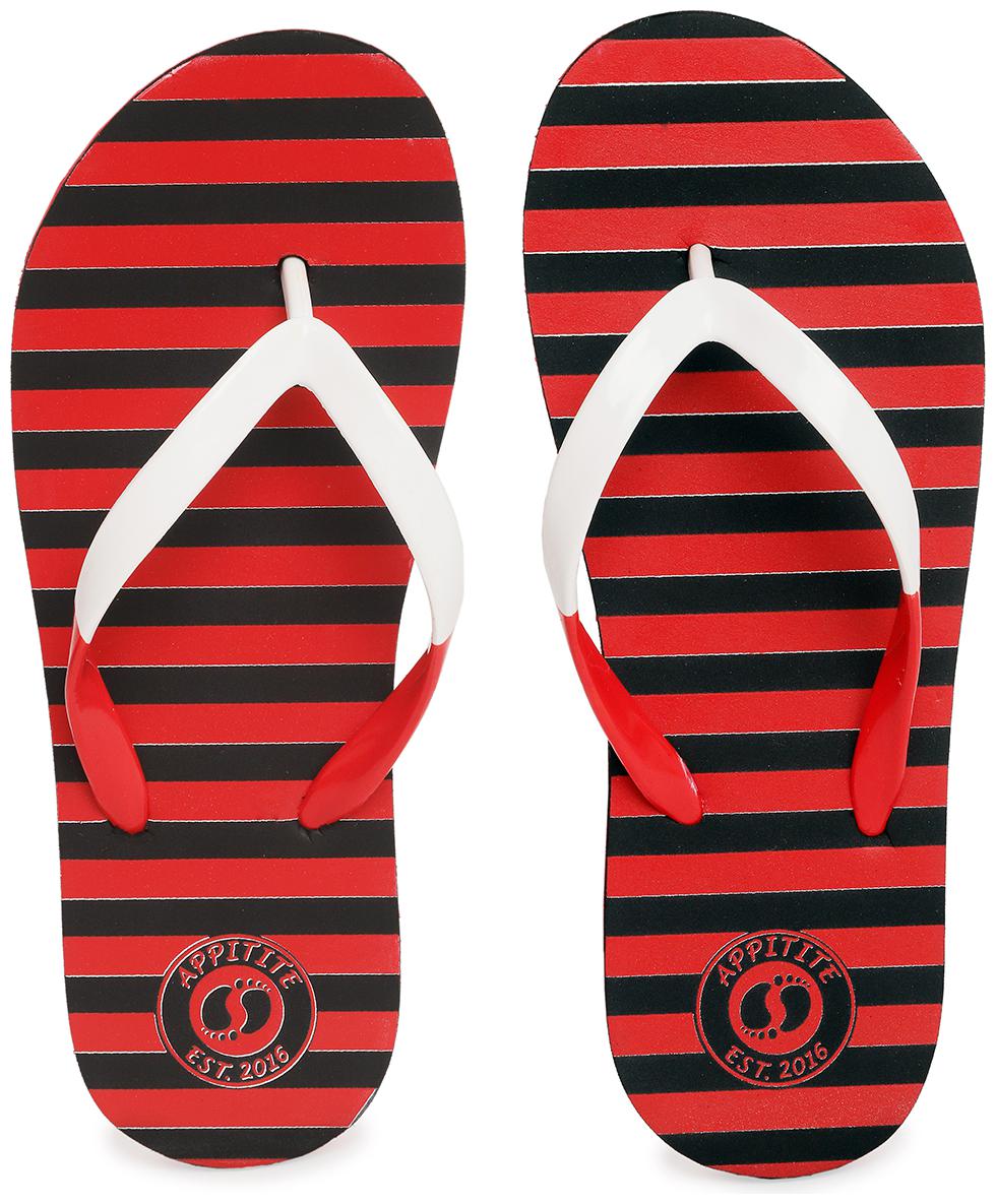 

Appitite Women Rubber Printed Slippers Black