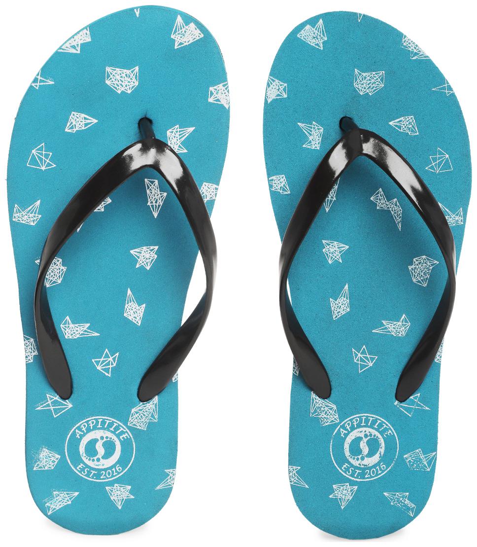 

Appitite Women Rubber Printed Slippers Blue