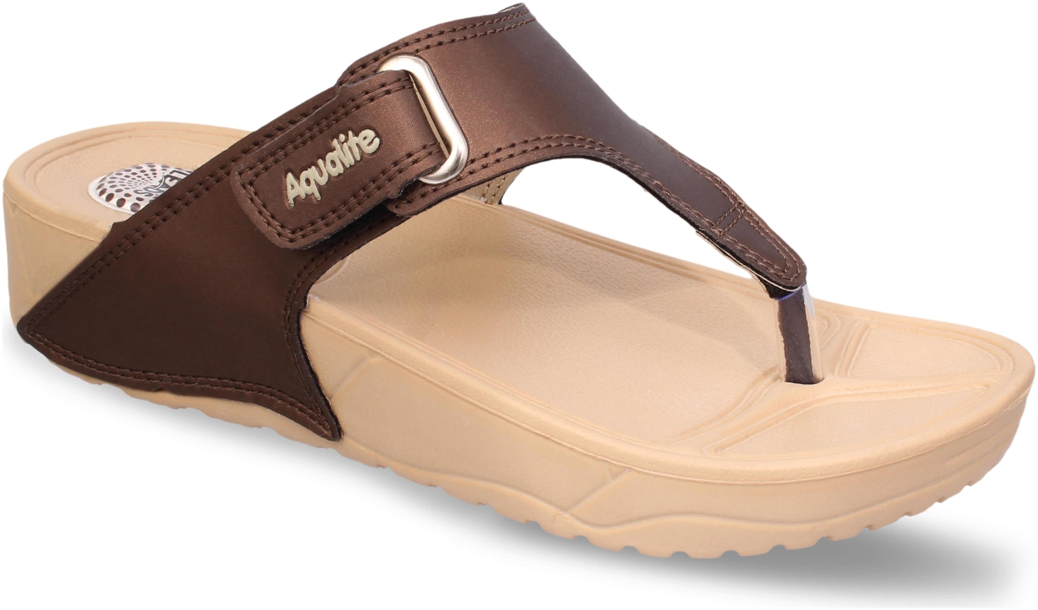 

Aqualite Women Brown Open Toe Flats