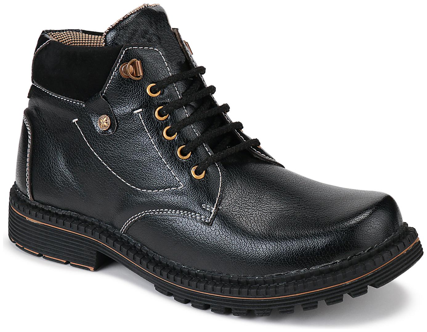 

ARMADO Men Black Ankle Boots - ORIFWSH-1241