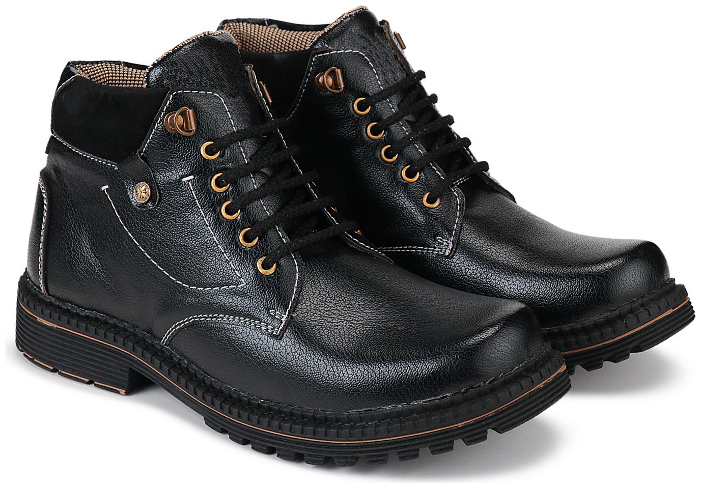 

ARMADO Men Black Ankle Boots - ORIFWSH-3033