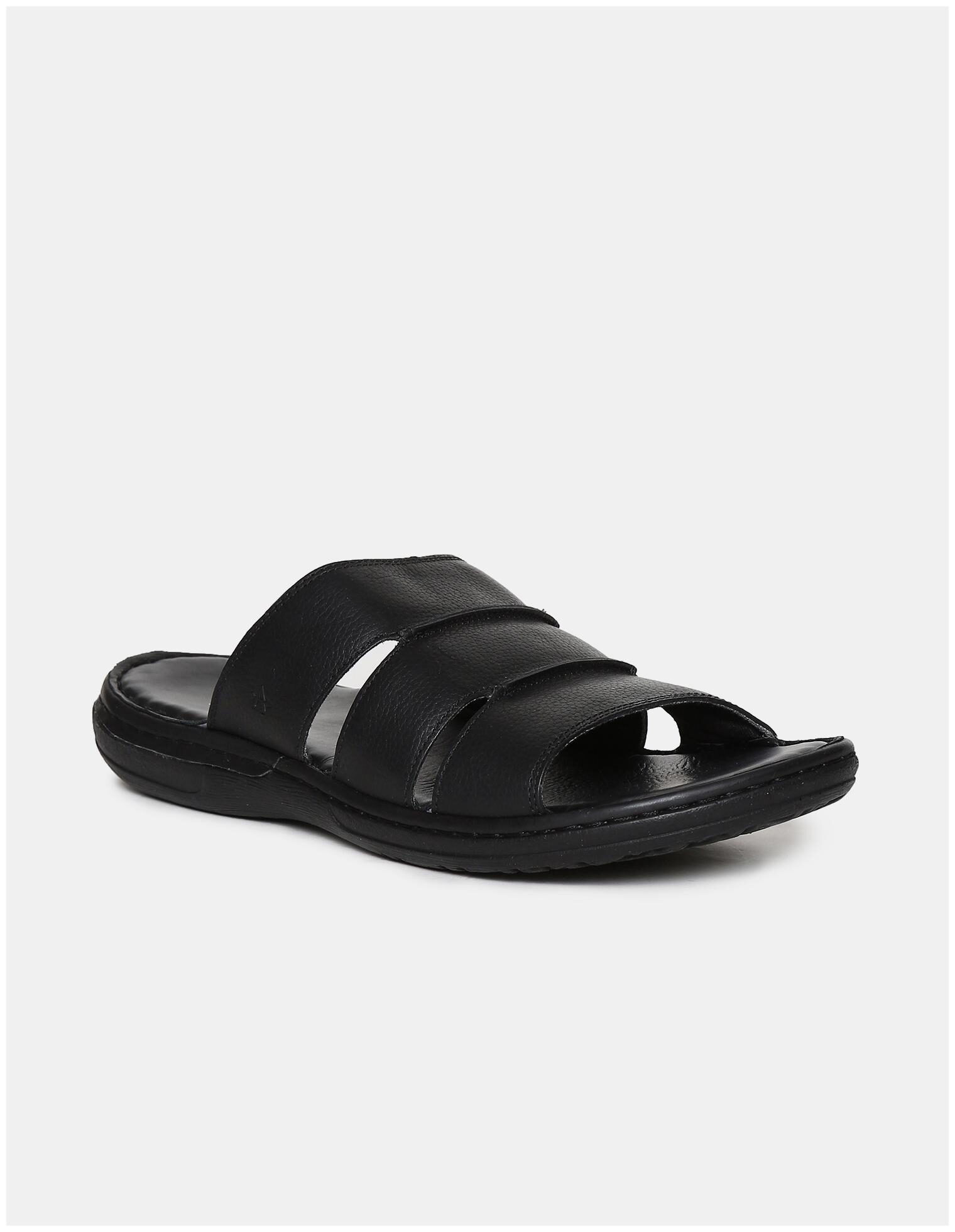 

Arrow Black Strappy Leather Sandals