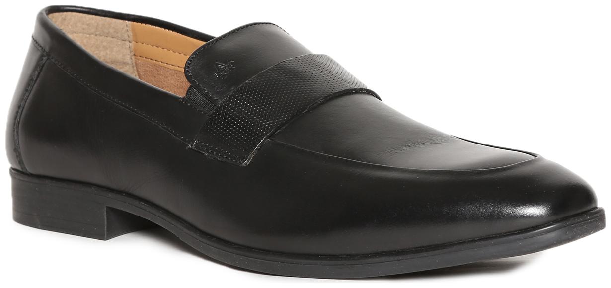 

Arrow Men Black Casual Shoes - BLACK PERFORATED STRAP LEATHER SLIP ON SHOES - 2521951305