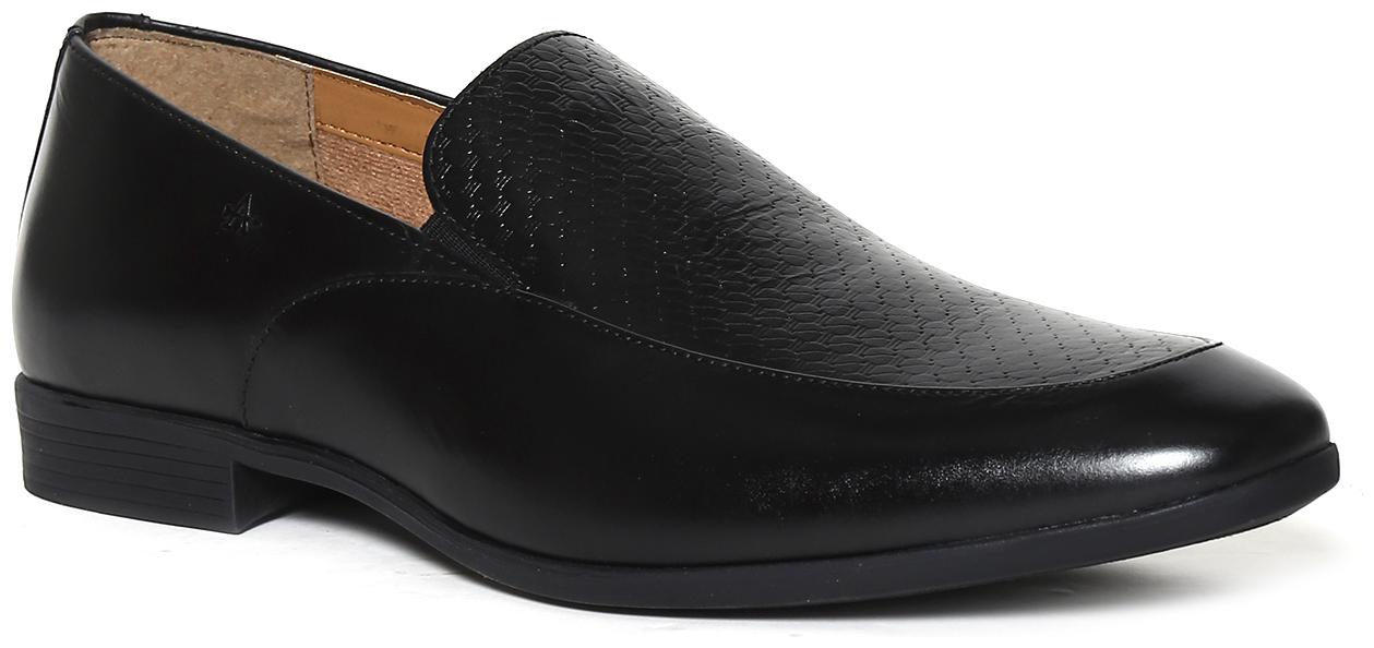 

Arrow Men Black Casual Shoes - BLACK PATTERNED LEATHER SLIP-ON SHOES - 2521950505