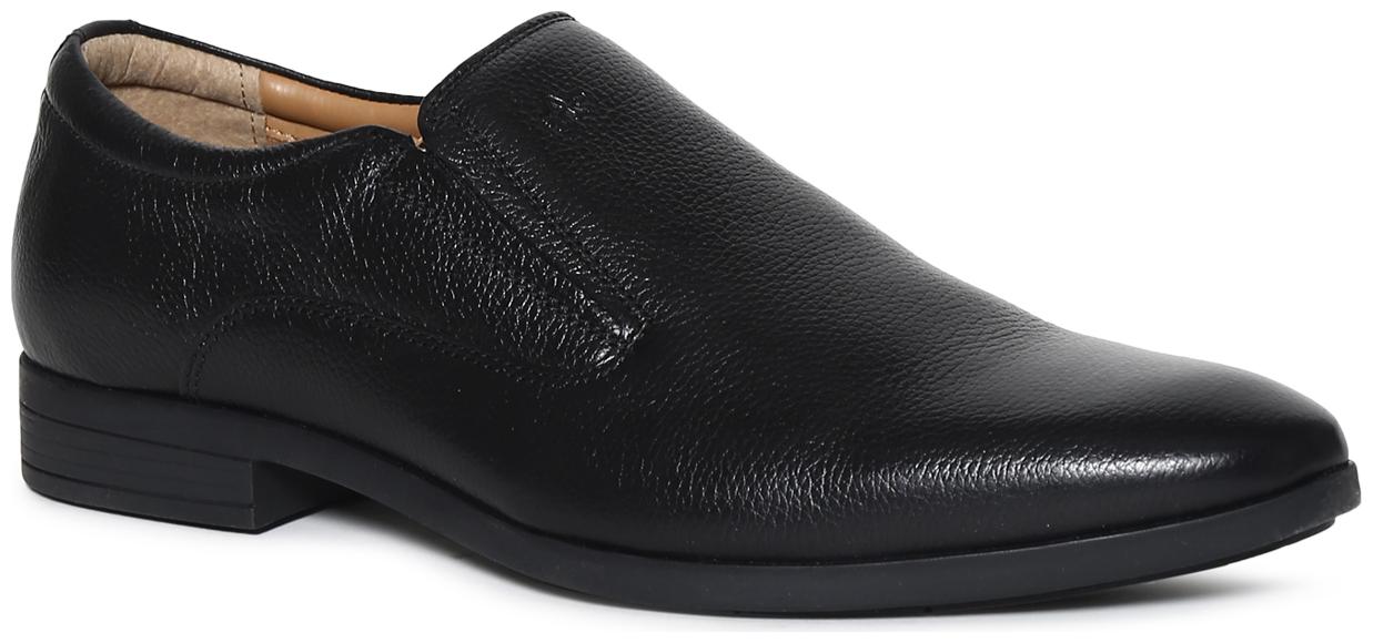 

Arrow Men Black Casual Shoes - BLACK TEXTURED LEATHER SLIP ON SHOES - 2521953405