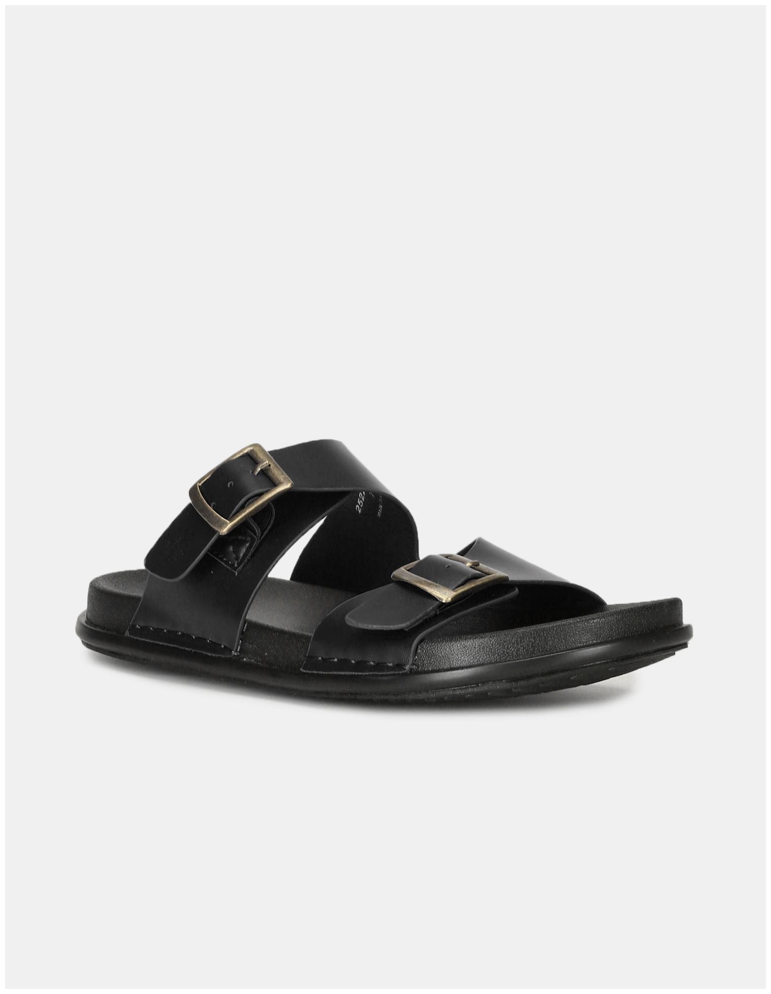 

Arrow Black Double Buckle Strap Sandals