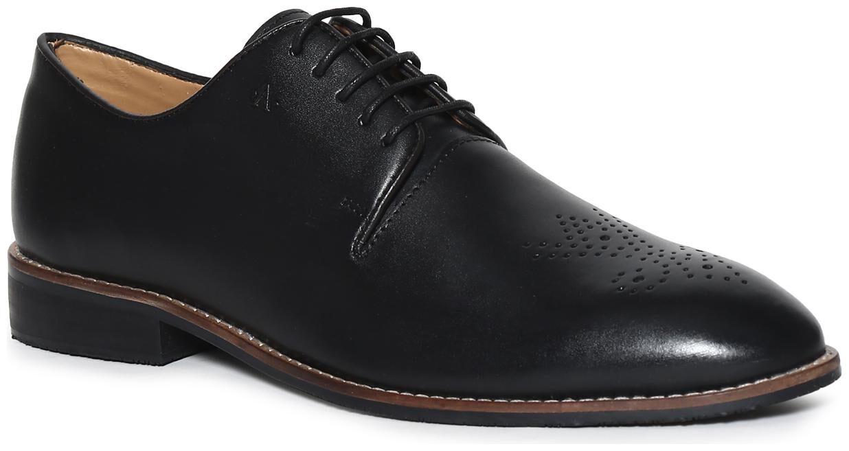 

Arrow Men Black Derby Formal Shoes - BLACK PERFORATED LEATHER DERBY SHOES - 2511703805