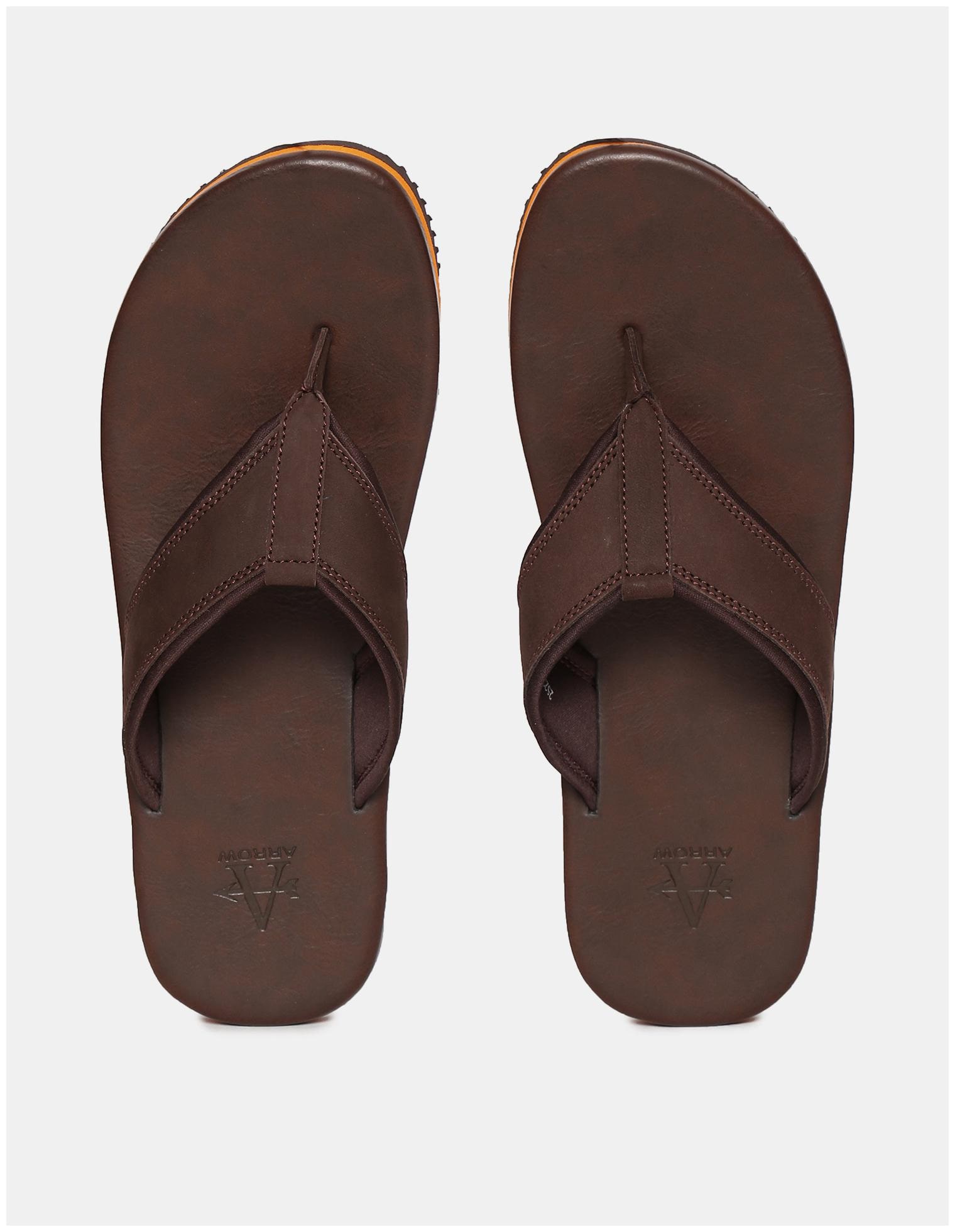 

Arrow Brown V-Strap Leather Sandals