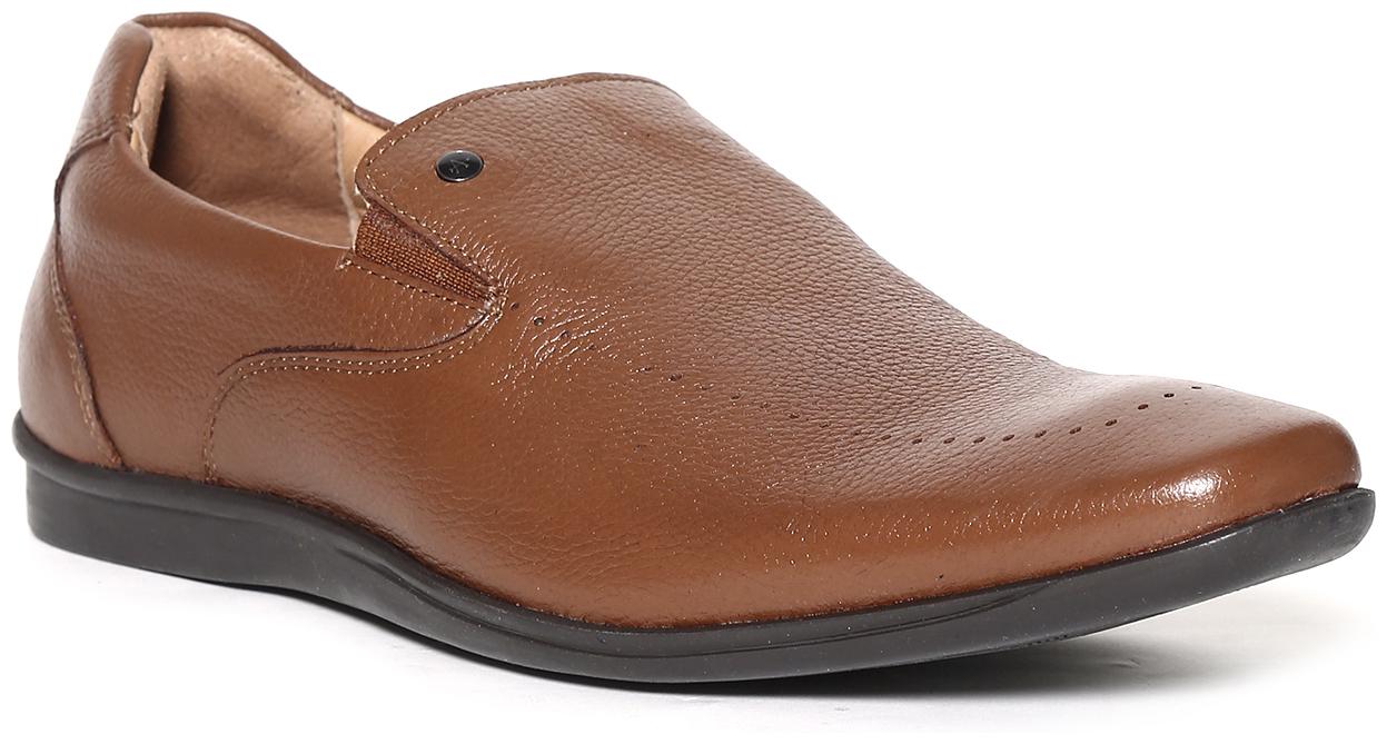 

Arrow Men Brown Casual Shoes - BROWN TEXTURED LEATHER SLIP ON SHOES - 2521947019