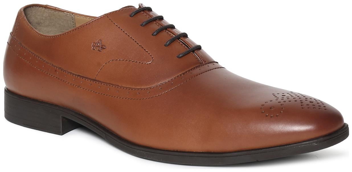 

Arrow Men Brown Oxford Formal Shoes - BROWN ROUND TOE LEATHER OXFORD SHOES - 2521952119