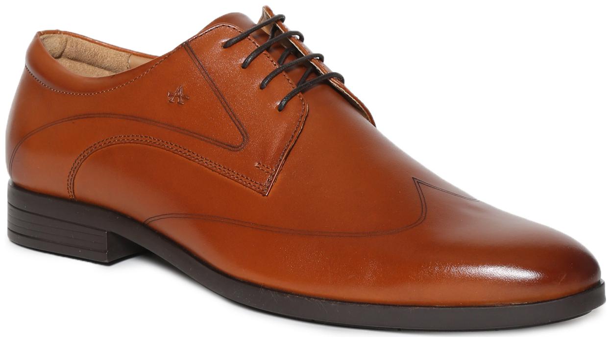 

Arrow Men Brown Derby Formal Shoes - BROWN ROUND TOE LEATHER DERBY SHOES