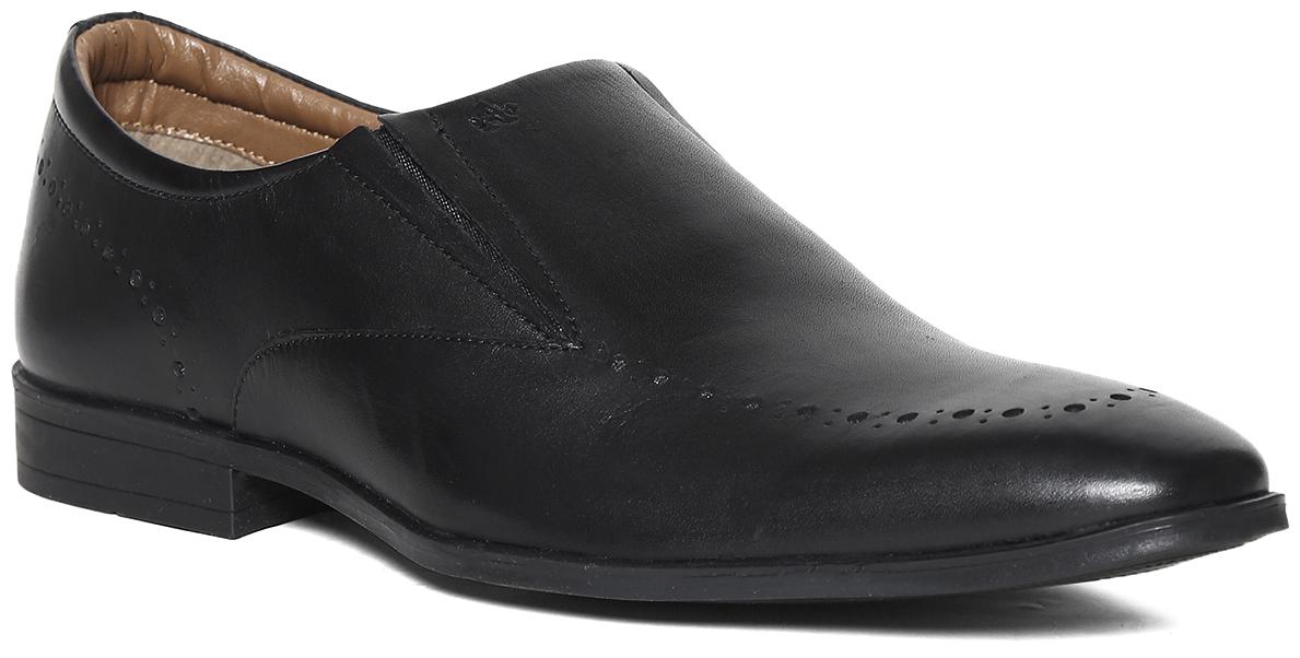 

Arrow Men Black Casual Shoes - BLACK BROGUED LEATHER SLIP ON SHOES - 2521818505