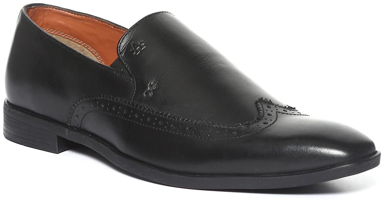 

Arrow Men Black Casual Shoes - BROGUE ACCENT LEATHER SLIP ON SHOES - 2521909105