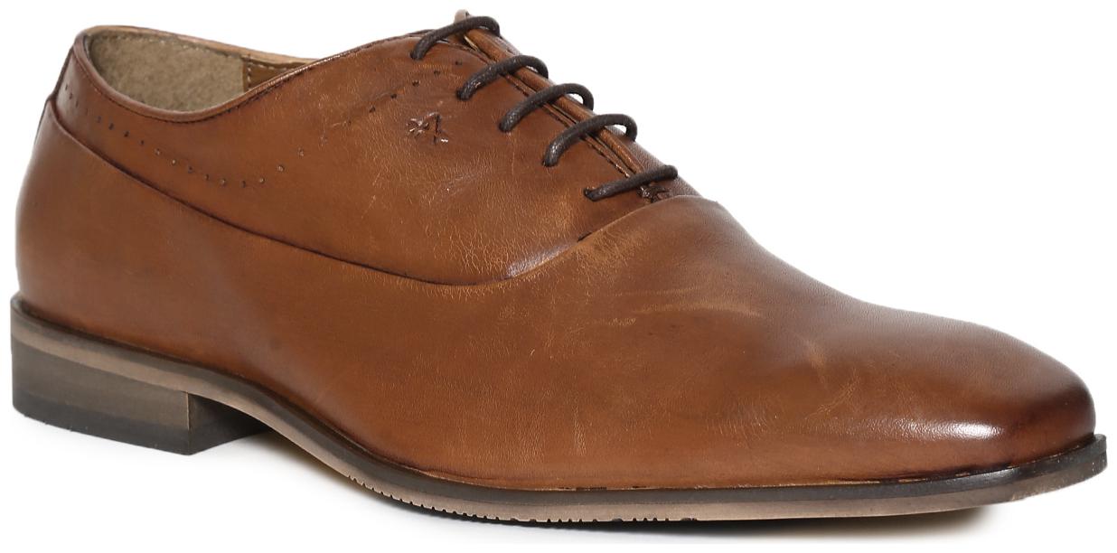 

Arrow Men Brown Oxford Formal Shoes - BROWN ROUND TOE LEATHER OXFORD SHOES - 2521911019