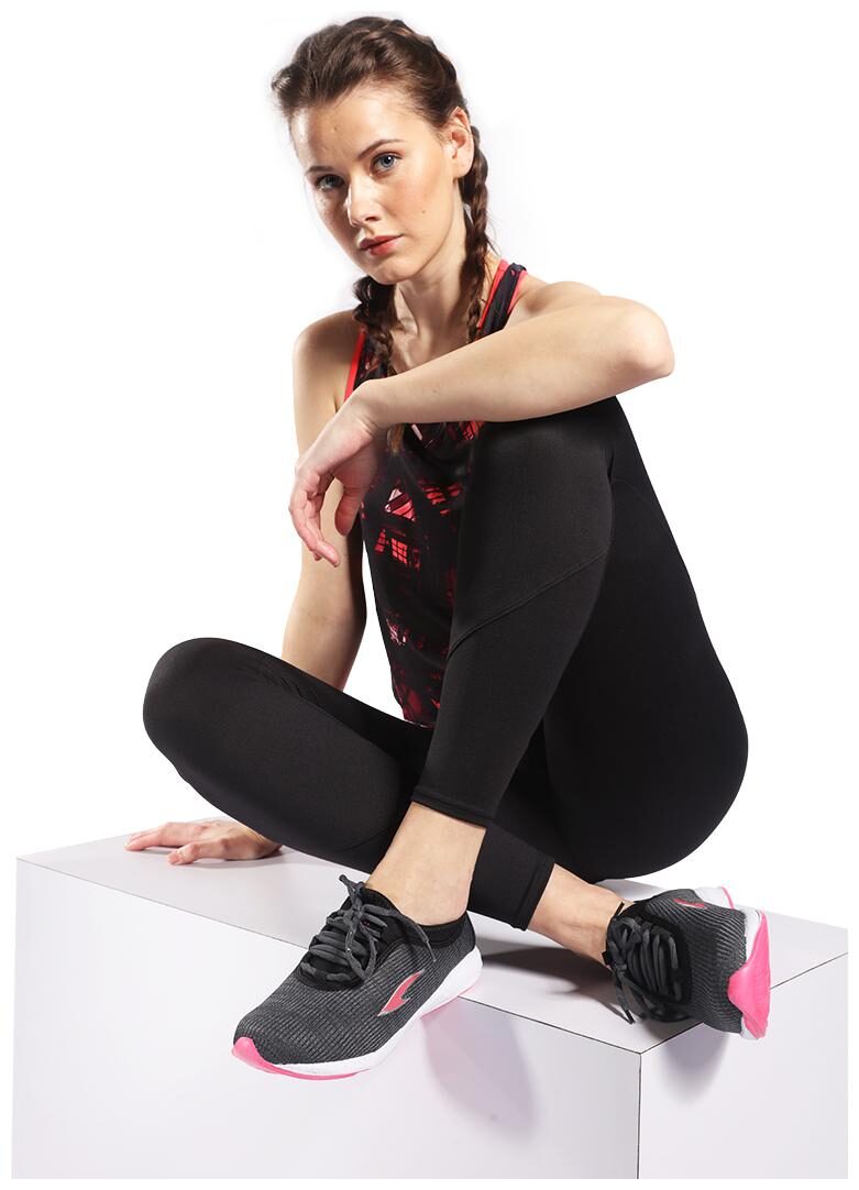 

Asian Women SKETCH-14cBLKPNK Running Shoes ( Black )