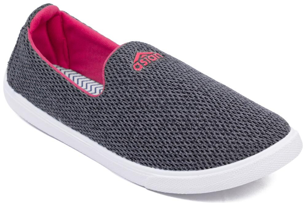 

Asian Women Grey Slip-On Shoes
